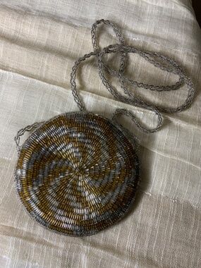 Vintage Victory Hand-Beaded Evening Purse